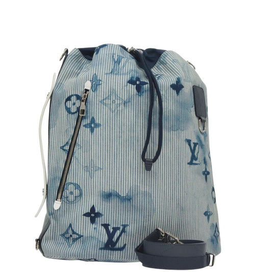 Louis Vuitton Sakmaran GM Canvas, BLUE, CANVAS, Shoulder bag