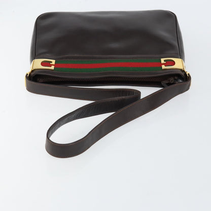 Gucci Sherry line shoulder bag Leather, BROWN, LEATHER, Shoulder bag