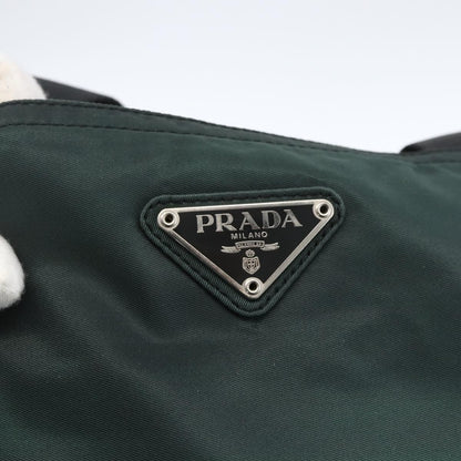 Prada Vintage Zip Tote Tessuto, Green, Nylon, Tote Bag