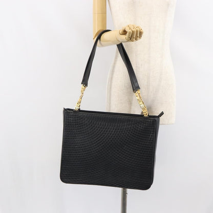 Bally Vintage Tote Bag Quilted Leather, Black, Leather, Tote Bag