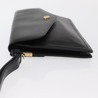 Christian Dior Clutch bag Leather, BLACK, LEATHER, Clutche & pouche
