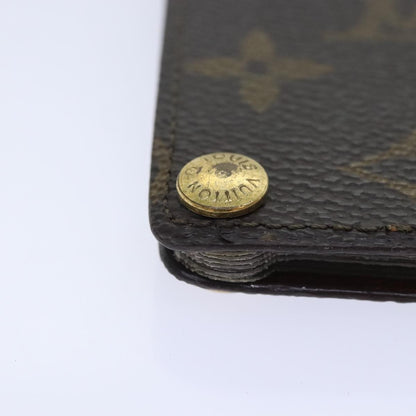 Louis Vuitton Porte Cartes Pression Card Case Monogram Canvas, BROWN, CANVAS, Card Holders