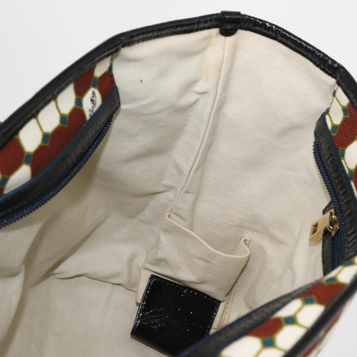 Bally Vintage Handbag Canvas, Brown, Canvas, Handbag