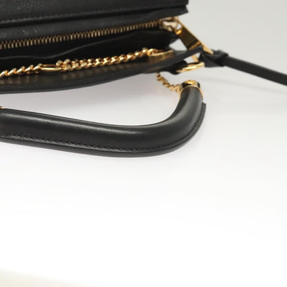 Chloe Goldie Shoulder Bag Leather, BLACK, LEATHER, Shoulder bag