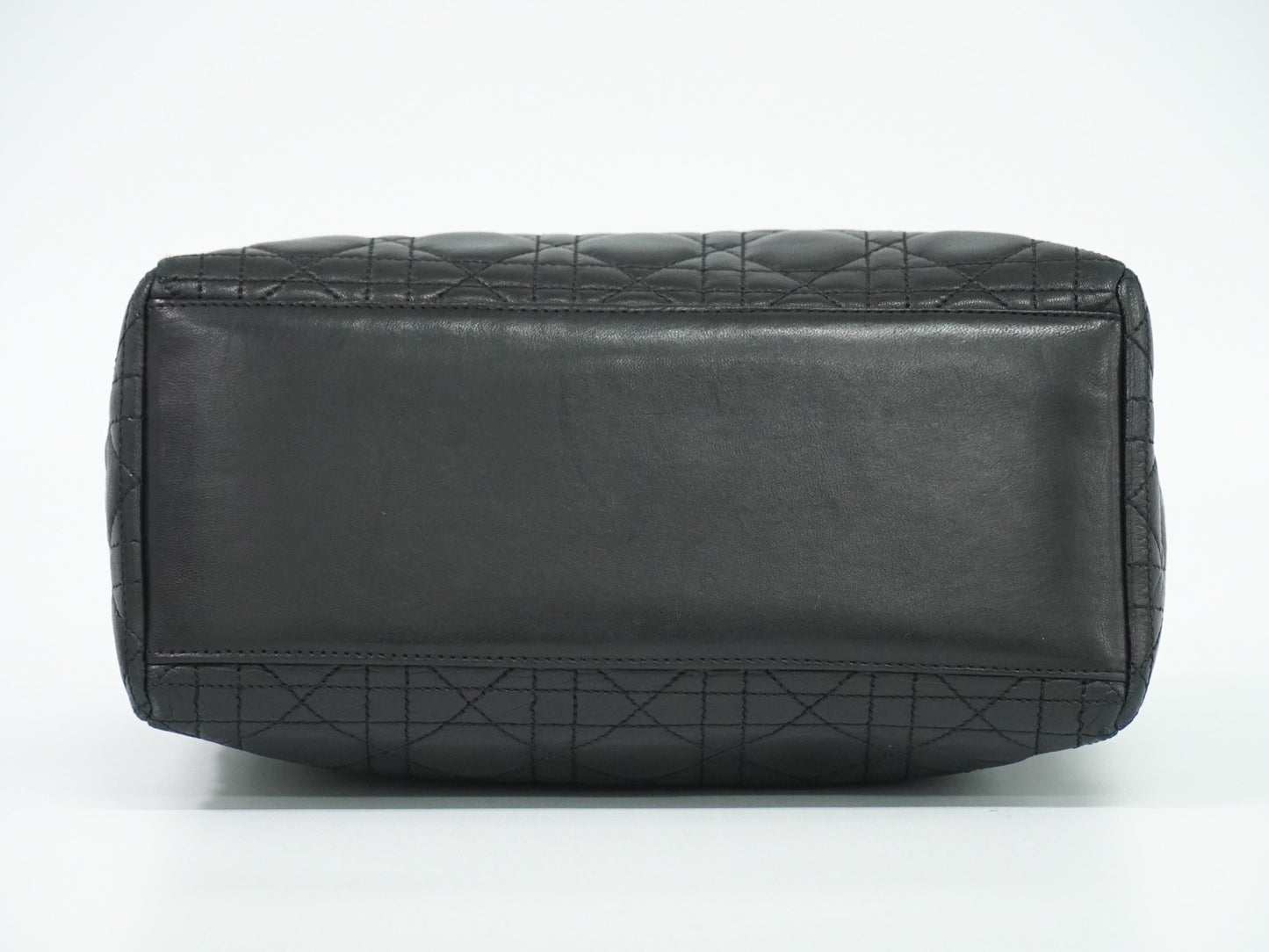 Christian Dior Lady cannage Matelassé, BLACK, LEATHER, Handbag