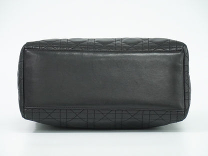 Christian Dior Lady cannage Matelassé, BLACK, LEATHER, Handbag