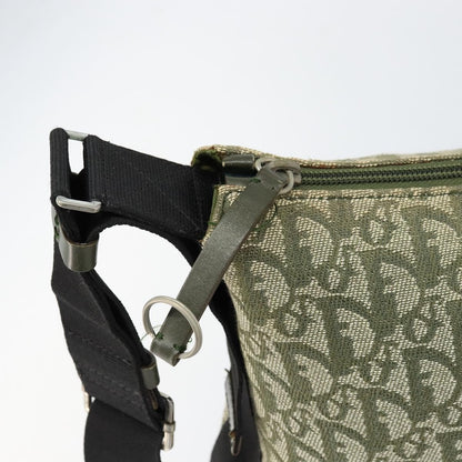 Christian Dior Vintage Trotter Shoulder Bag Canvas, GREEN, CANVAS, Shoulder bag