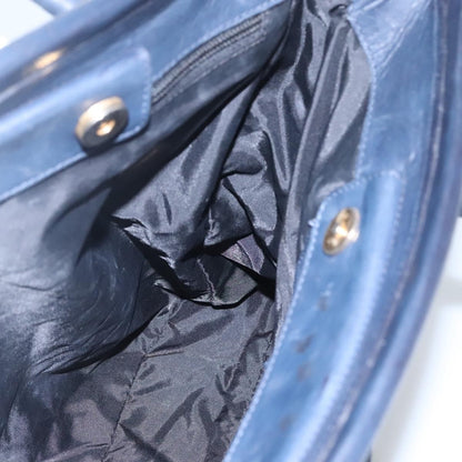 Celine Circle Logo Handbag Nylon, Navy, Nylon, Tote Bag