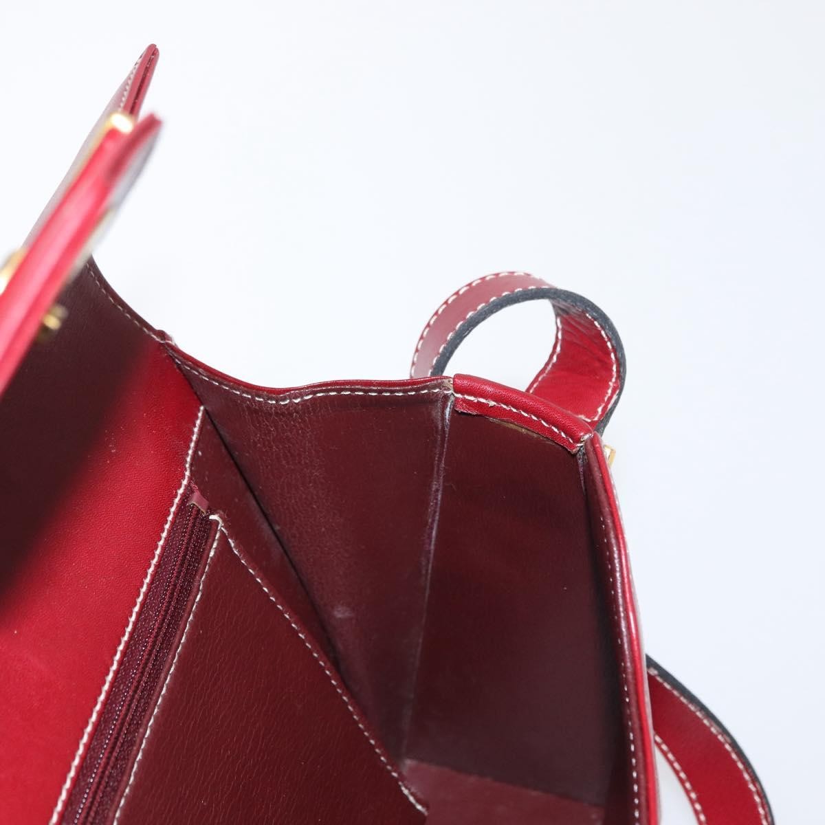 Christian Dior Vintage CD Logo Shoulder Bag Leather, RED, LEATHER, Shoulder bag