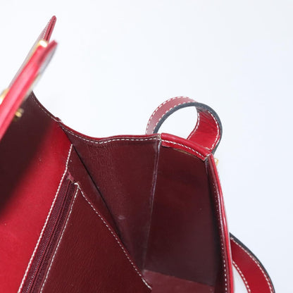 Christian Dior Vintage CD Logo Shoulder Bag Leather, RED, LEATHER, Shoulder bag