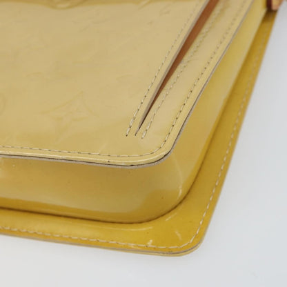 Louis Vuitton Mott Handbag Monogram Vernis, Beige, Patent Leather, Clutch