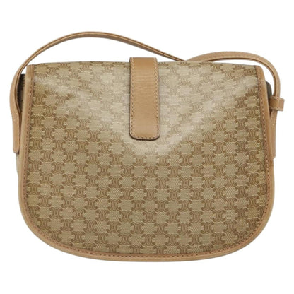 Celine Vintage Macadam Shoulder Bag Canvas, BEIGE, CANVAS, Shoulder bag