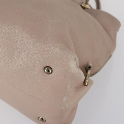 Salvatore Ferragamo Gancini Shoulder Bag Leather, BEIGE, LEATHER, Shoulder bag