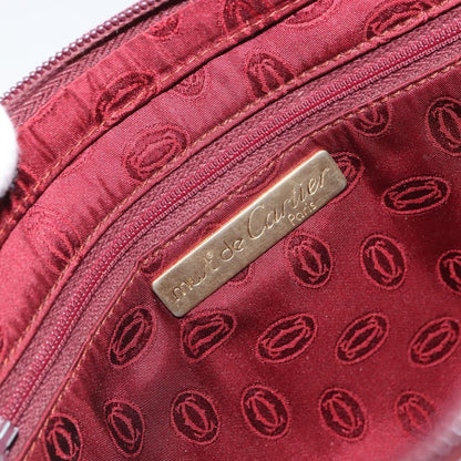cartier Must de Cartier Clutch bag Leather, BURGUNDY, LEATHER, Clutche & pouche