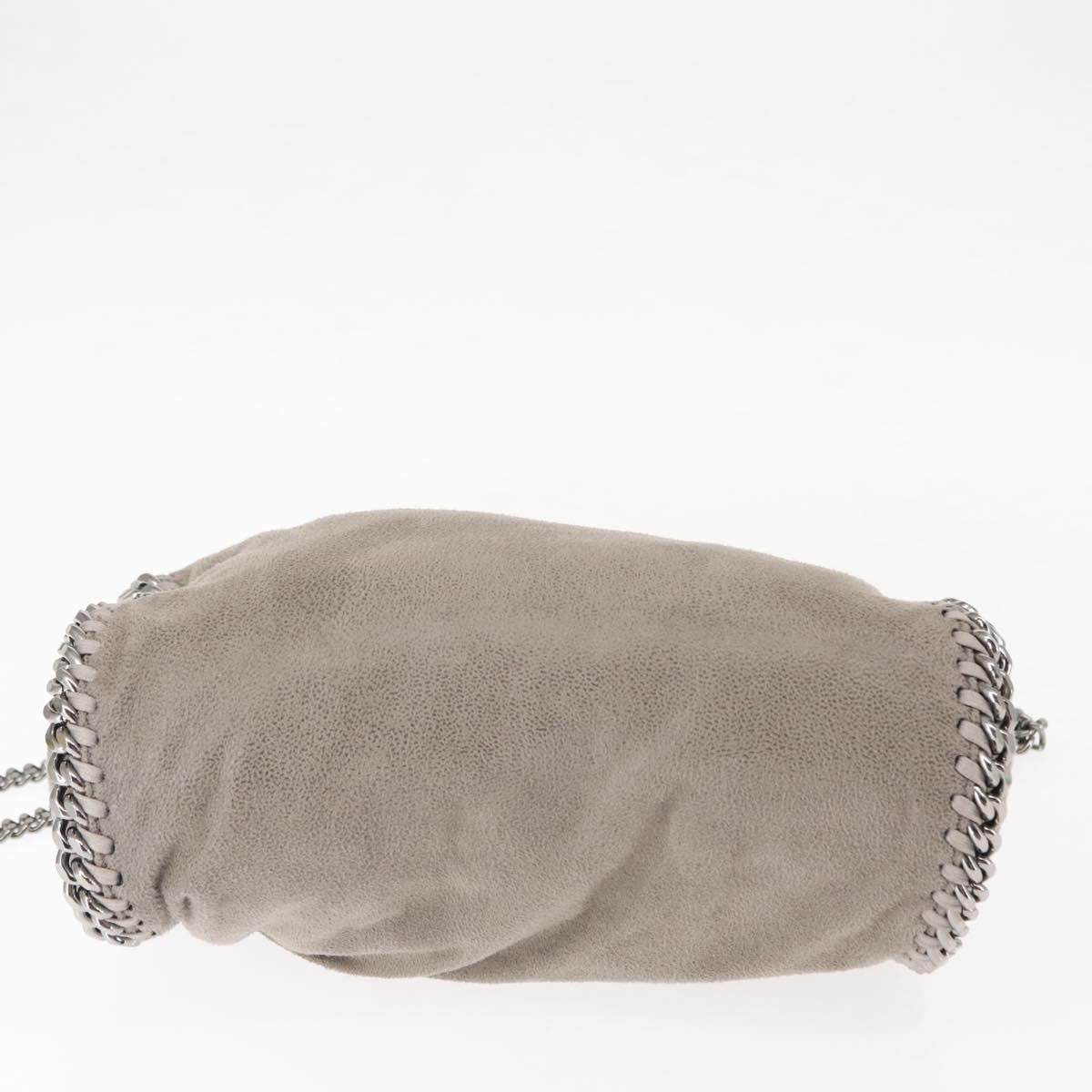 Stella McCartney Falabella Fold Over Crossbody Bag Faux Leather, GRAY, POLYESTER, Crossbody bag