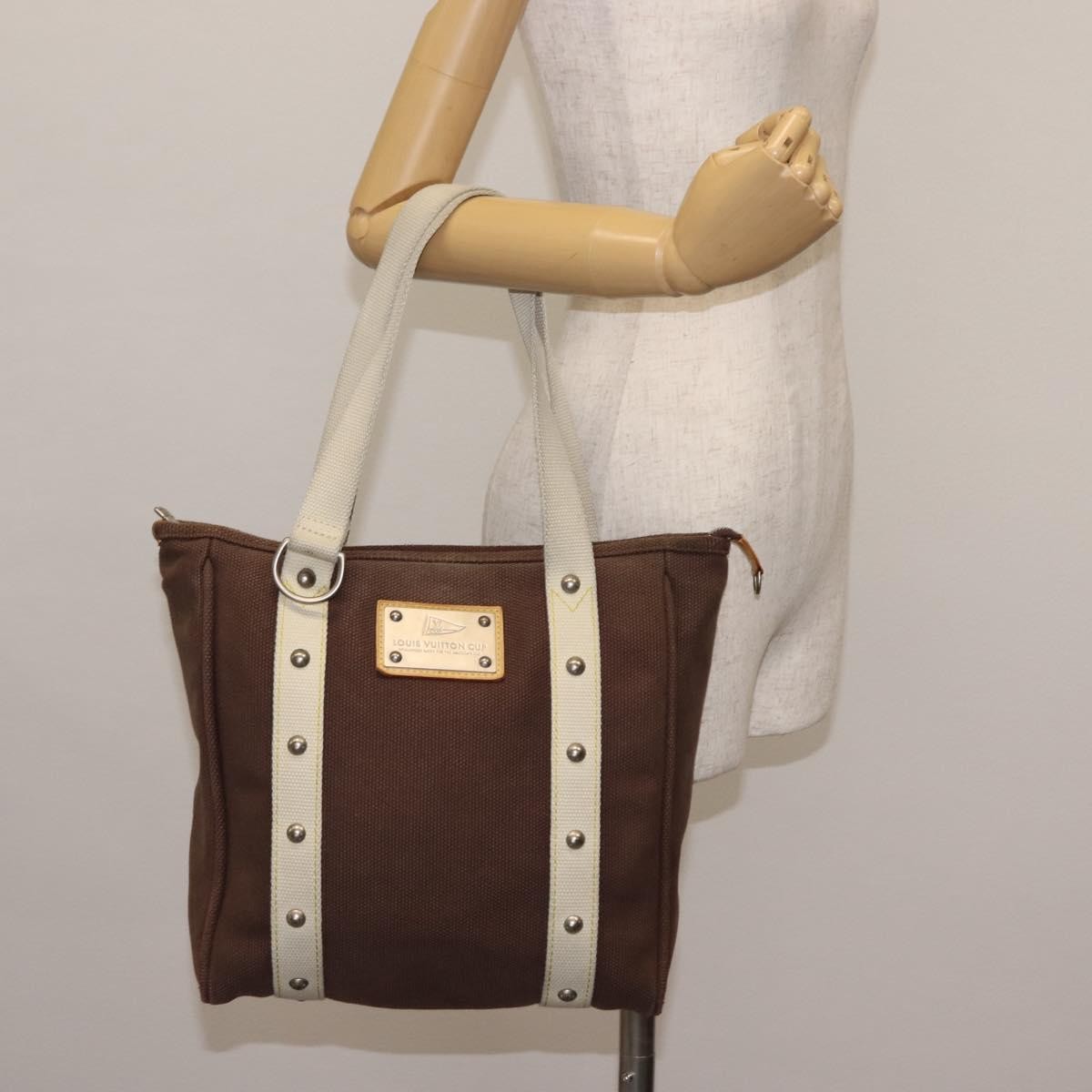 Louis Vuitton Antigua Tote Canvas, BROWN, CANVAS, Tote bag
