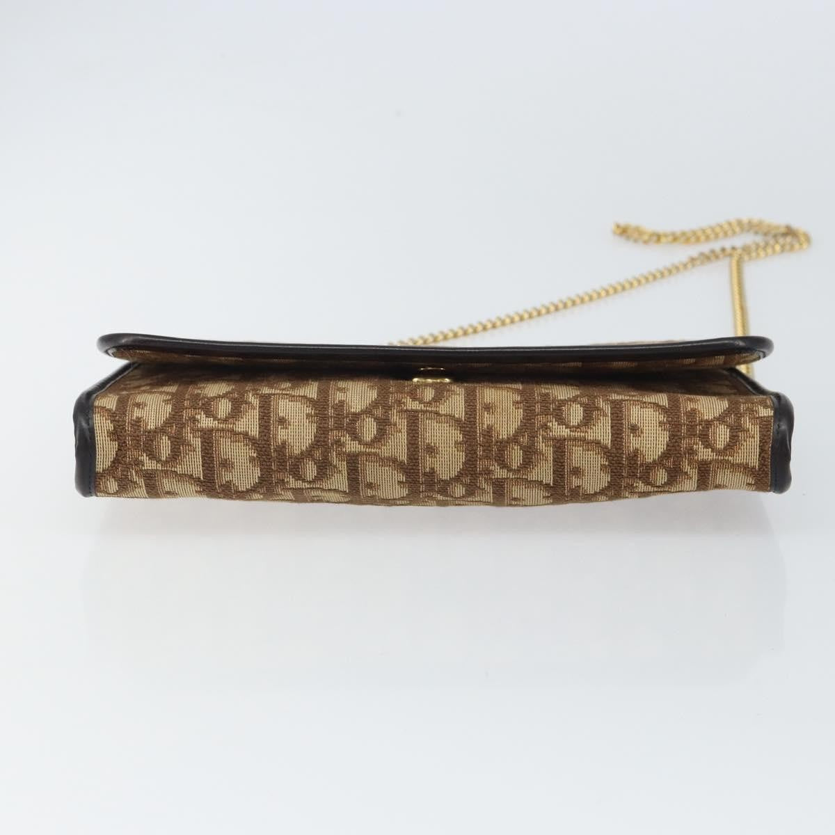 Christian Dior Vintage Trotteur Chain shoulder bag Canvas, BEIGE, CANVAS, Shoulder bag