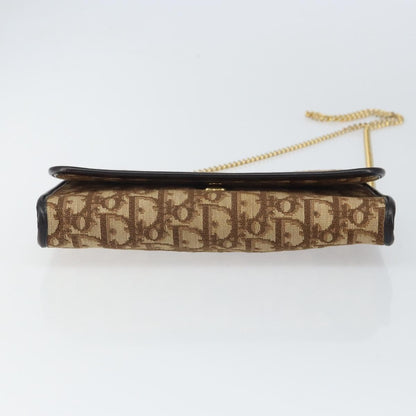 Christian Dior Vintage Trotteur Chain shoulder bag Canvas, BEIGE, CANVAS, Shoulder bag
