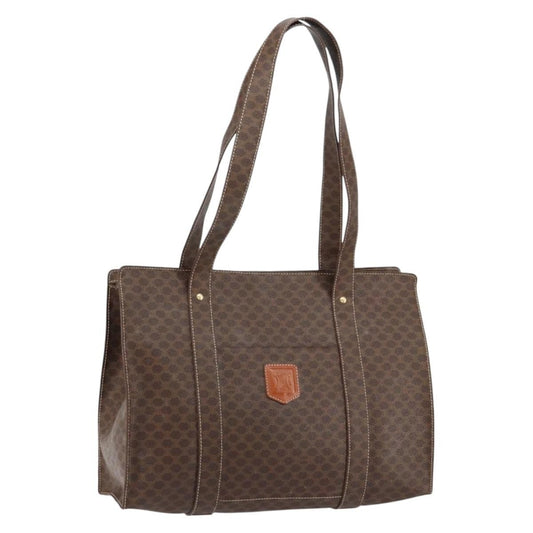 Celine Vintage Macadam Tote bag Canvas, BROWN, CANVAS, Tote bag