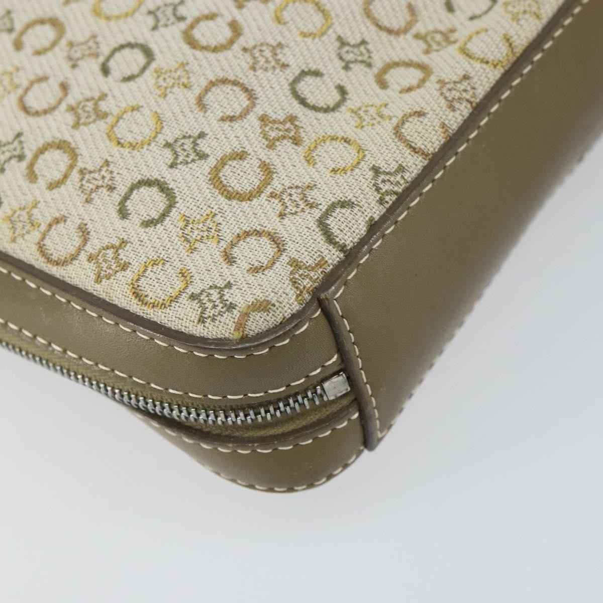 Celine C Macadam Shoulder bag Canvas, KHAKI, CANVAS, Shoulder bag
