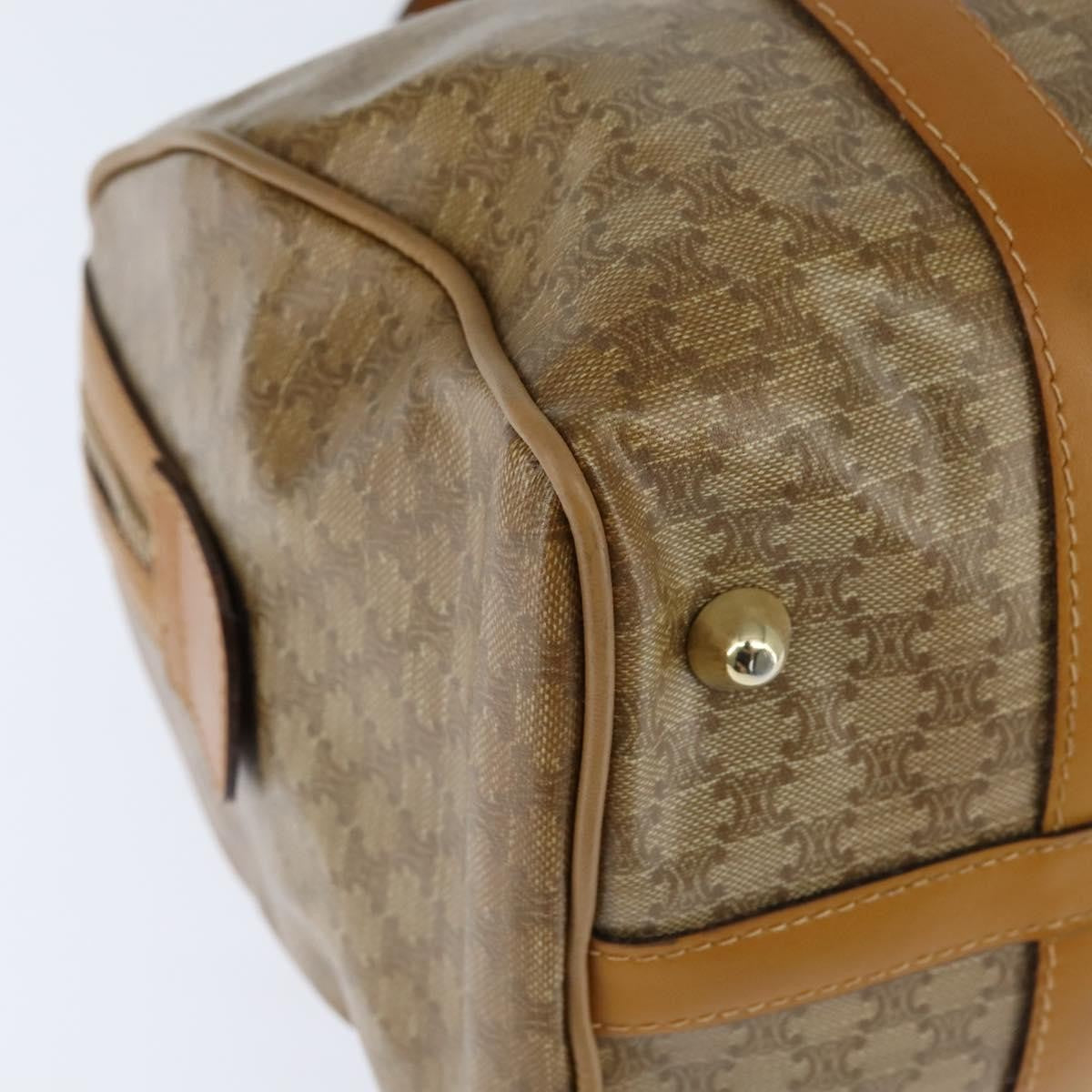Celine Vintage Duffle Bag Macadam Coated Canvas, BEIGE, CANVAS, Handbag