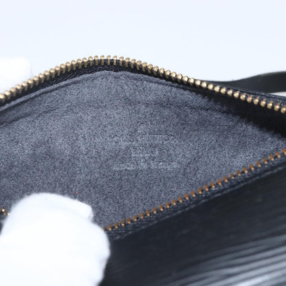 Louis Vuitton Soufflot Pochette Epi Leather, BLACK, LEATHER, Clutche & pouche