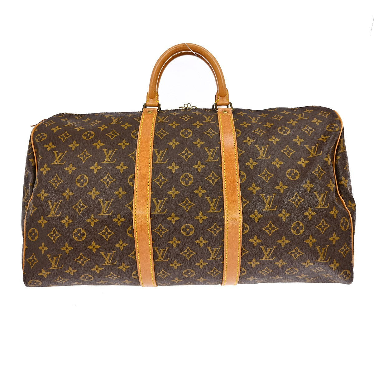 Louis Vuitton Keepall Bag Monogram Canvas, BROWN, CANVAS, Travel bag