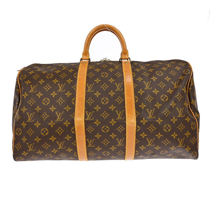 Louis Vuitton Keepall Bag Monogram Canvas, BROWN, CANVAS, Travel bag