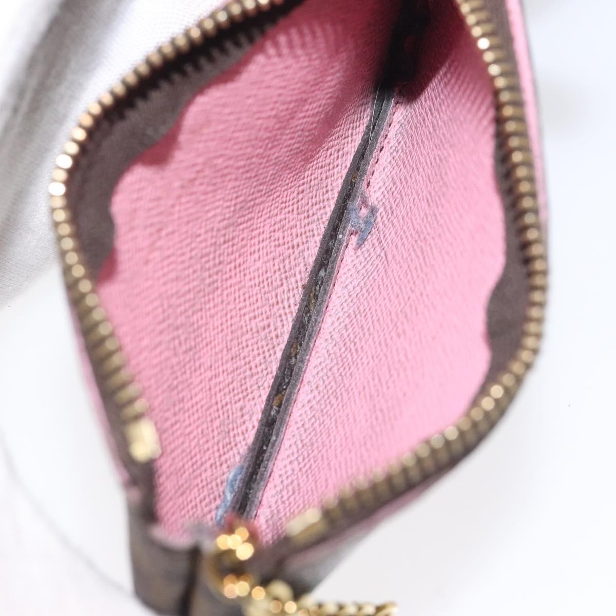 Louis Vuitton Pochette Clés Monogram Vivienne, BROWN, CANVAS, Wallets