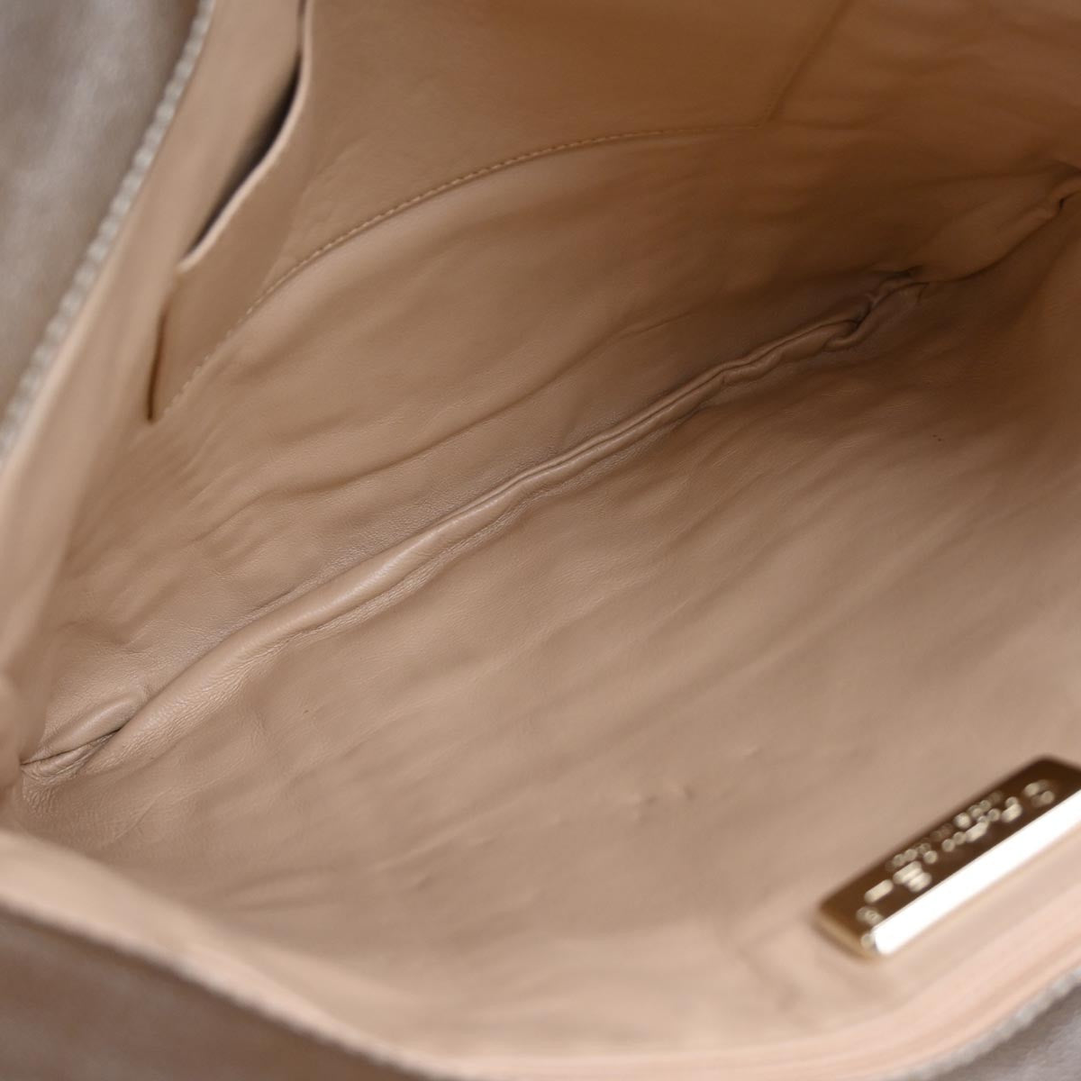 Chanel Luxe Ligne Zipped Tote Leather, GOLD, LEATHER, Tote bag