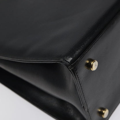 Salvatore Ferragamo Gancini Shoulder Bag Leather, BLACK, LEATHER, Shoulder bag