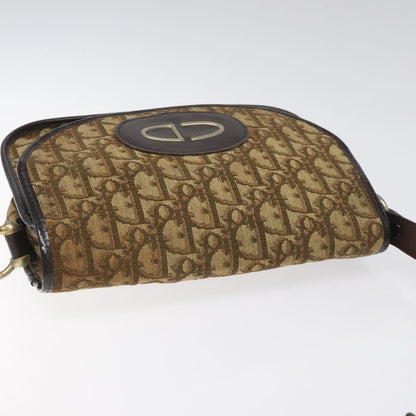 Christian Dior Vintage Trotter Flap Shoulder Bag Canvas, BROWN, CANVAS, Shoulder bag