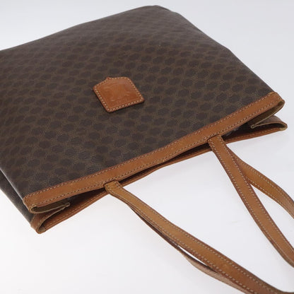 Celine Vintage Macadam Tote bag Canvas and Leather, BROWN, CANVAS, Tote bag