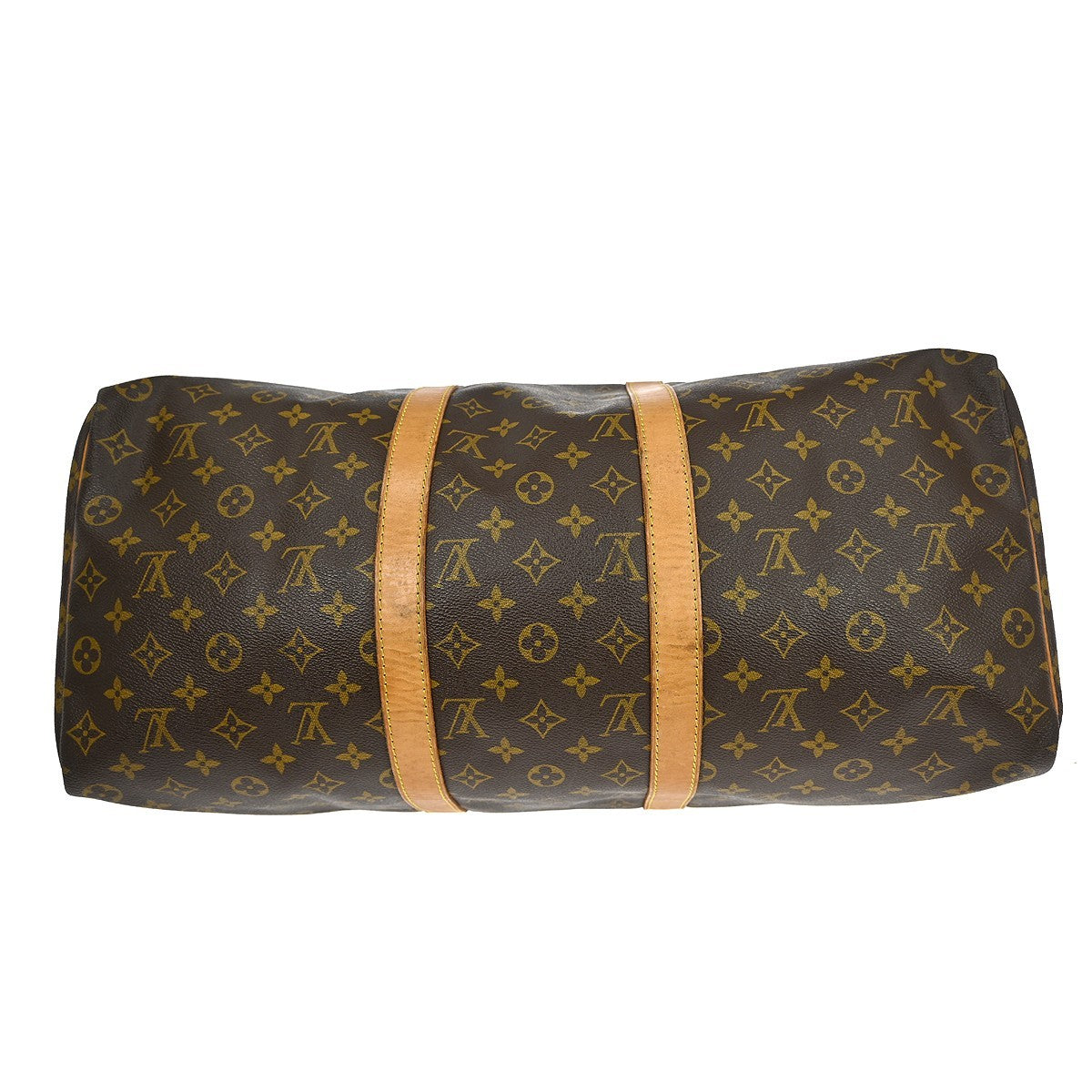 Louis Vuitton Keepall Bag Monogram Canvas, BROWN, CANVAS, Travel bag