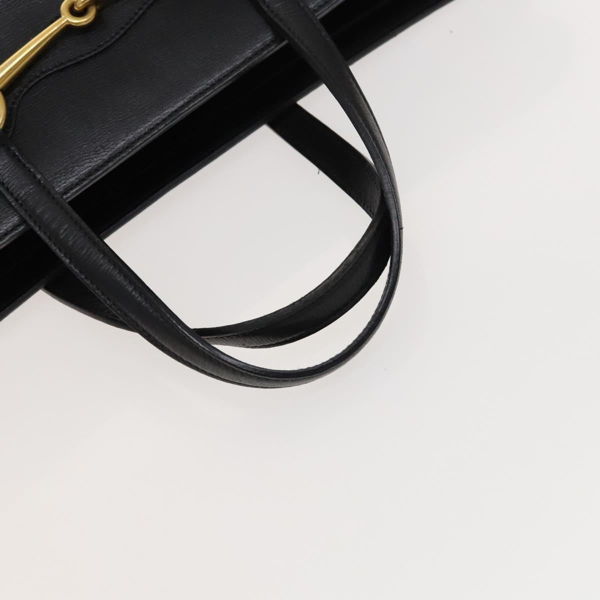 Gucci Bright Bit Convertible Tote Leather, BLACK, LEATHER, Handbag