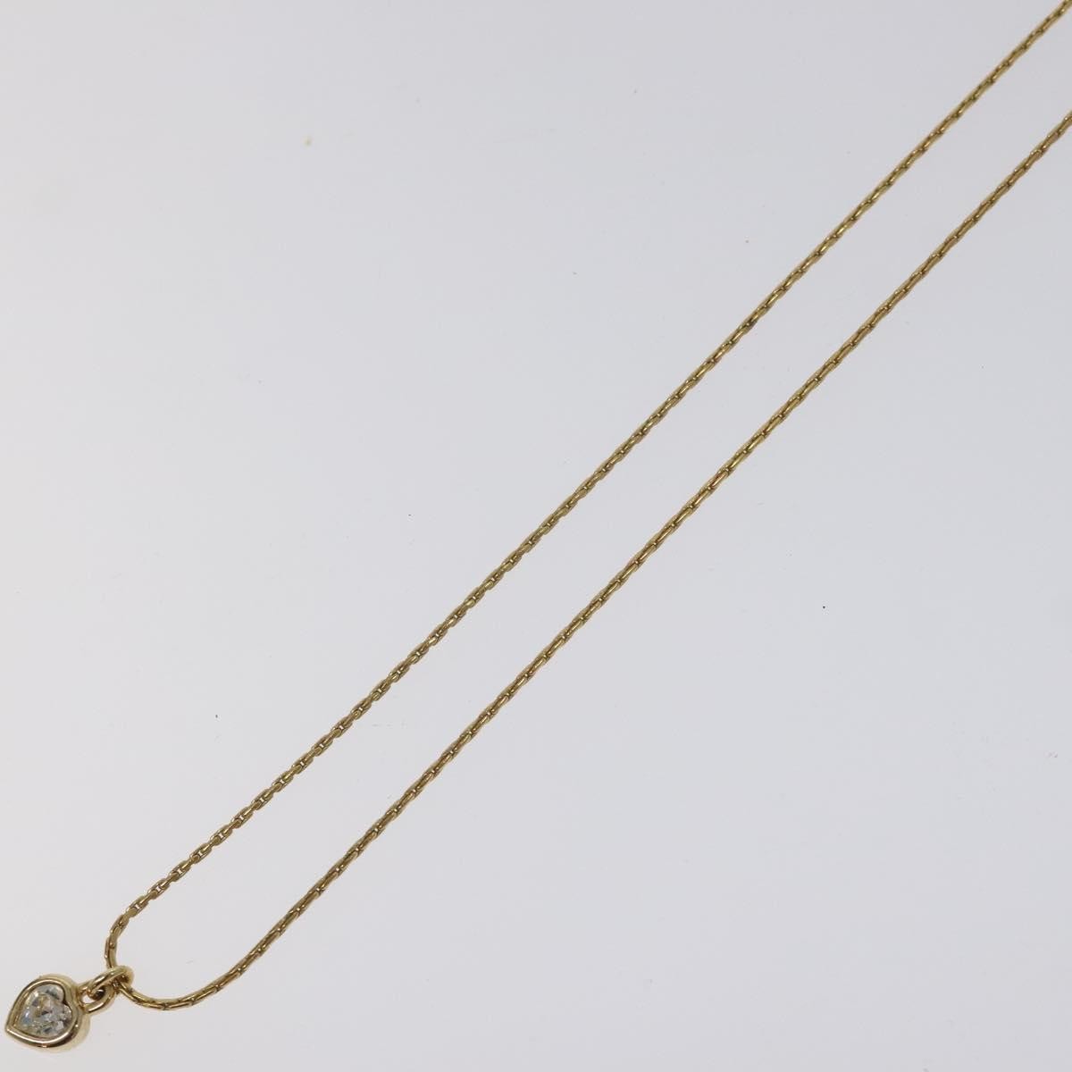 Christian Dior Heart Charm Necklace Metal, GOLD, METAL, Necklace