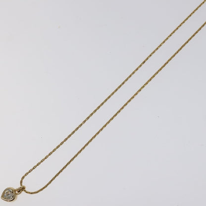 Christian Dior Heart Charm Necklace Metal, GOLD, METAL, Necklace