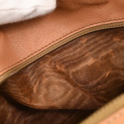 Celine Vintage Duffle Bag Canvas and Leather, BEIGE, PVC, Travel bag