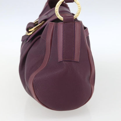 Bvlgari Chandra Satchel Leather, PURPLE, LEATHER, Shoulder bag