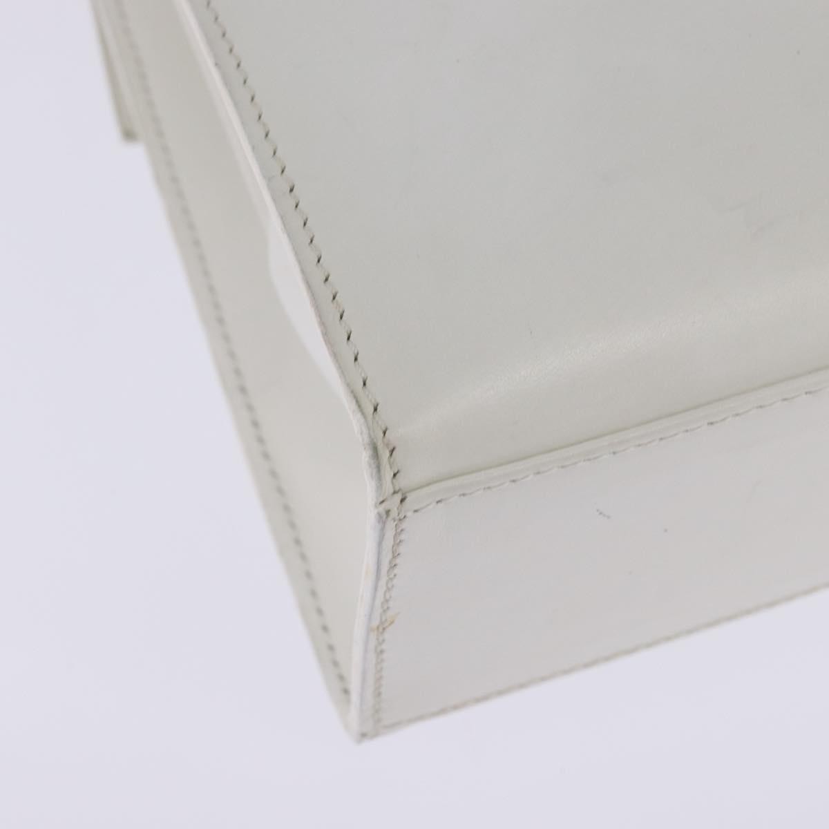 Celine Gancini Handbag Leather, WHITE, LEATHER, Handbag