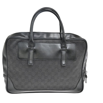 Gucci Vintage Web Briefcase GG Coated Canvas, BLACK, CANVAS, Briefcase