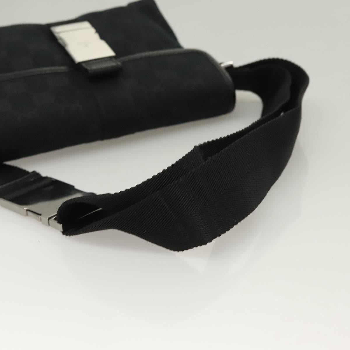 Gucci Buckle Belt Bag GG Canvas, Black, Canvas, Belt