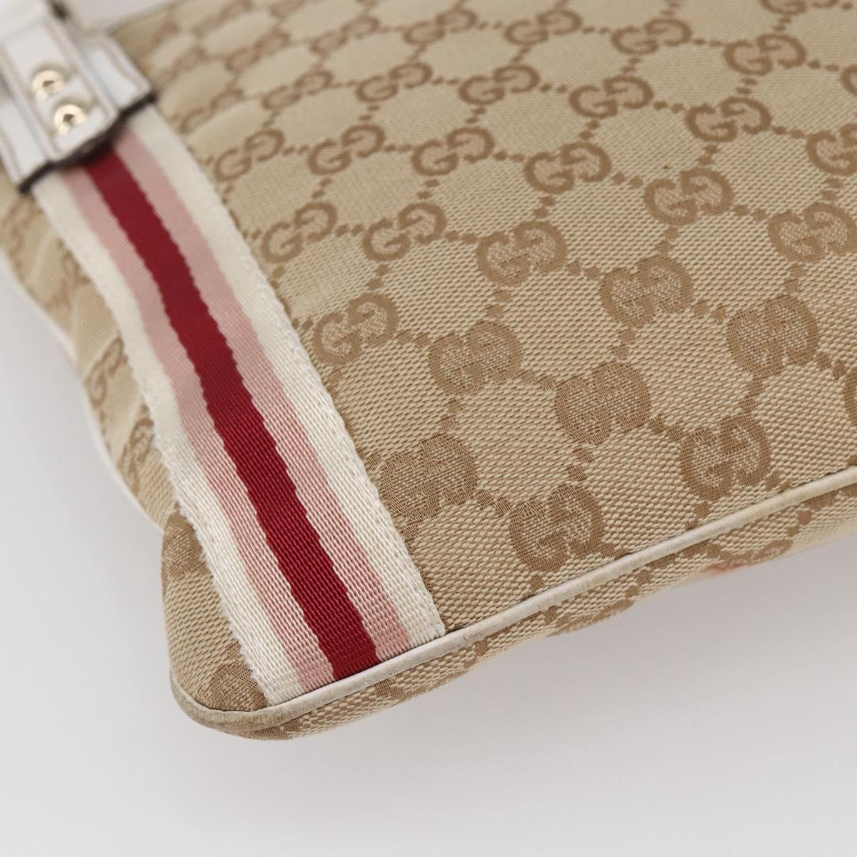 Gucci Jolicoeur Messenger Bag GG Canvas, BEIGE, CANVAS, Shoulder bag
