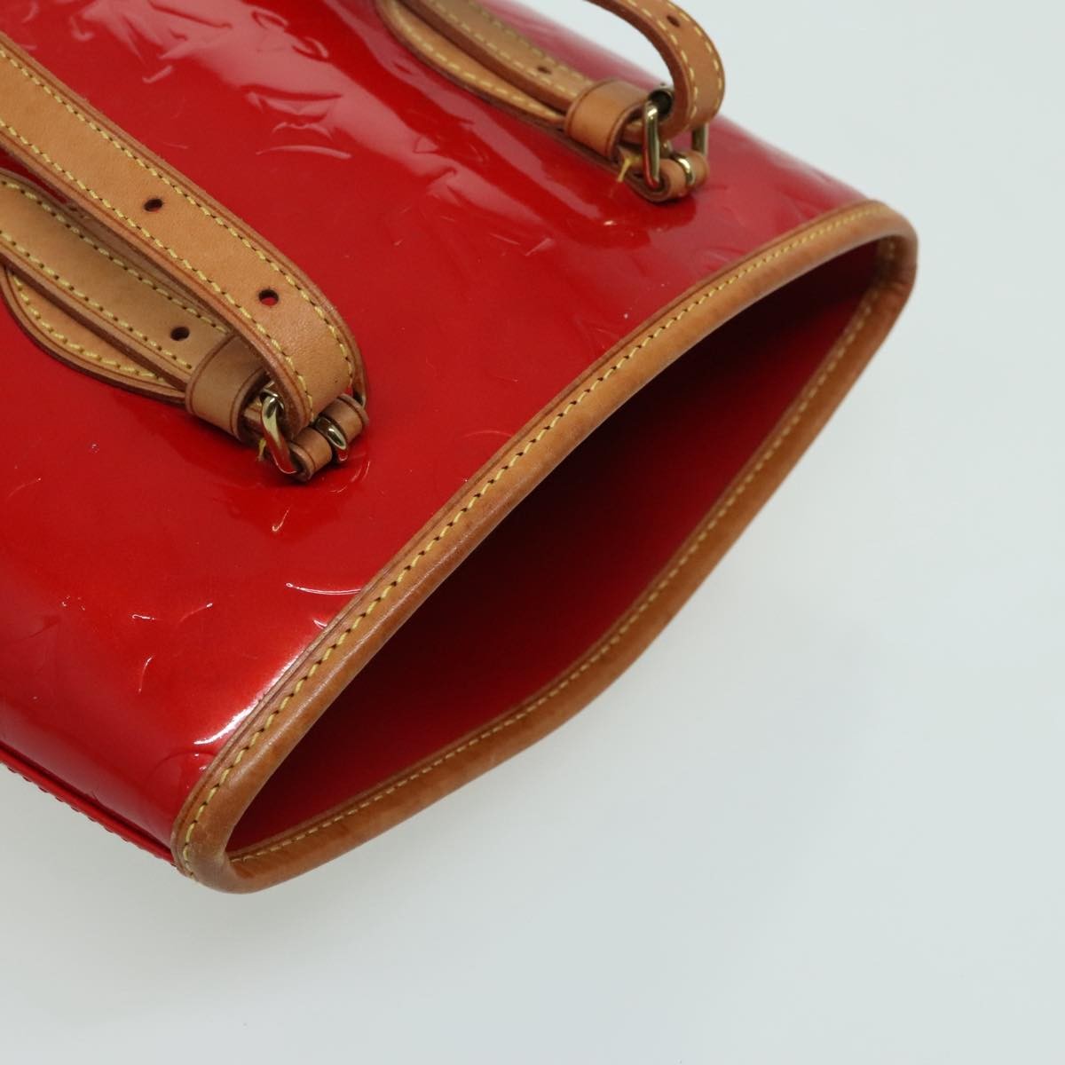 Louis Vuitton Bucket Bag Monogram Vernis, Red, Patent Leather, Shoulder Bag