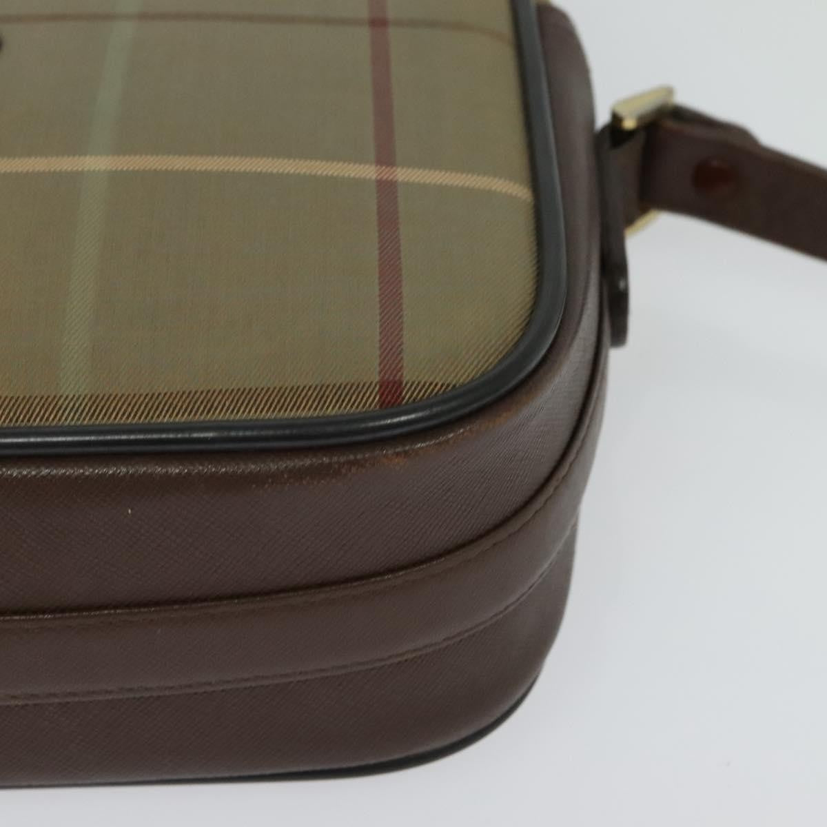 Burberry Nova check Shoulder bag Canvas, BEIGE, CANVAS, Shoulder bag