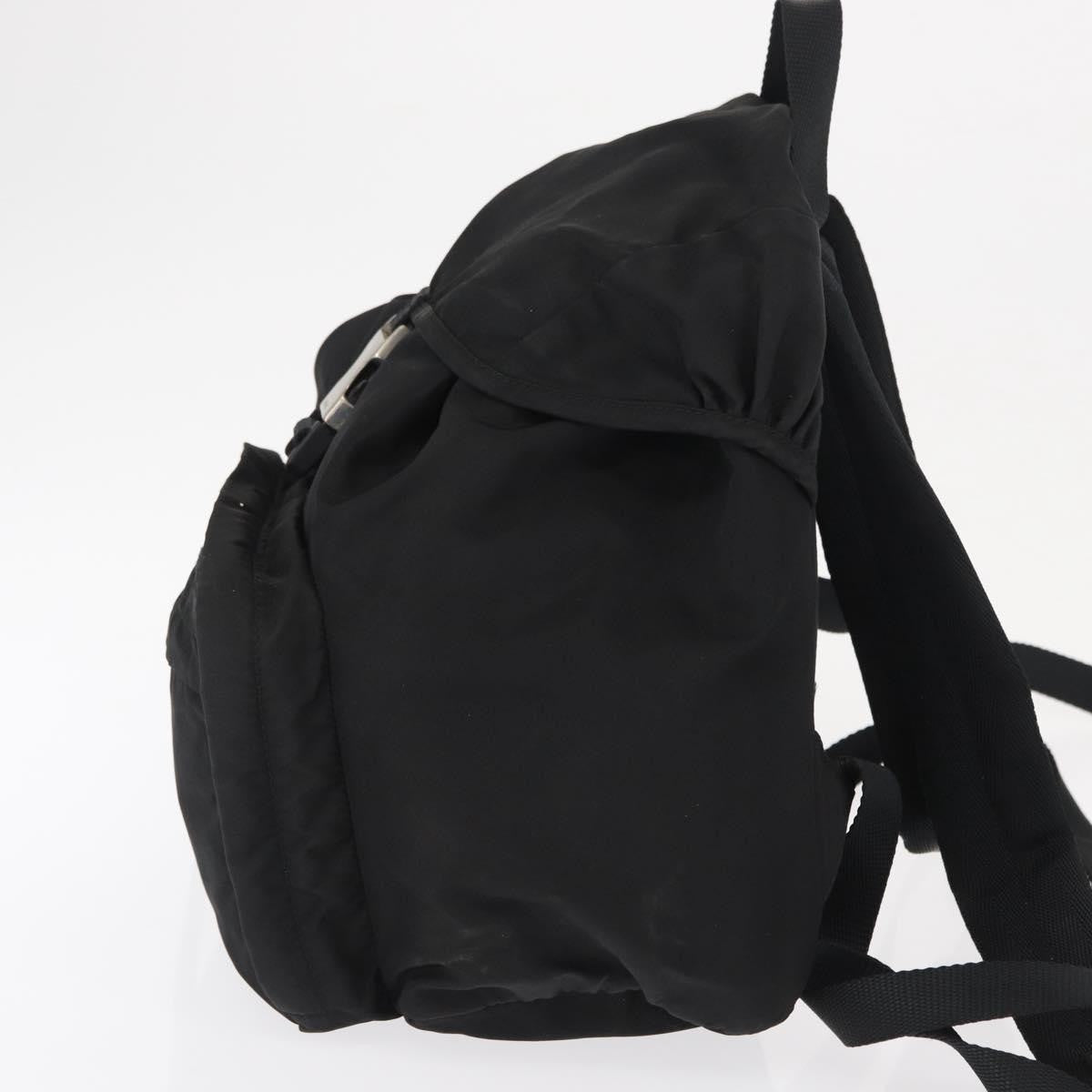 Prada Single Buckle Pocket Backpack Tessuto, BLACK, NYLON, Backpack