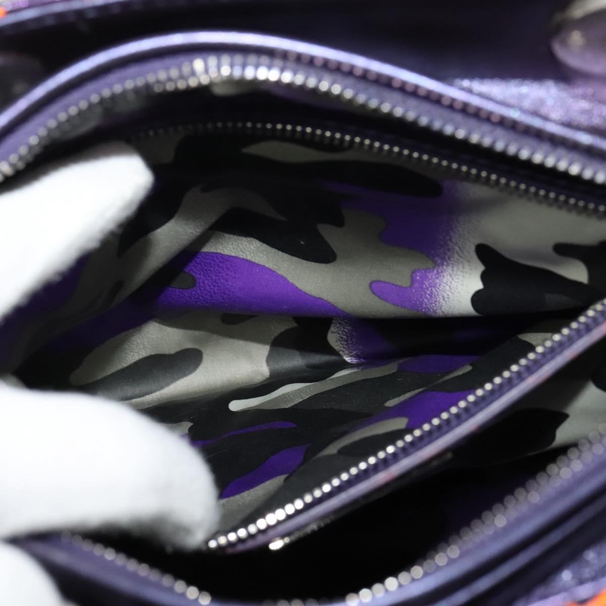 Christian Dior Lady Dior Bag Anselm Reyle Cannage Quilt Leather, PURPLE, LEATHER, Handbag