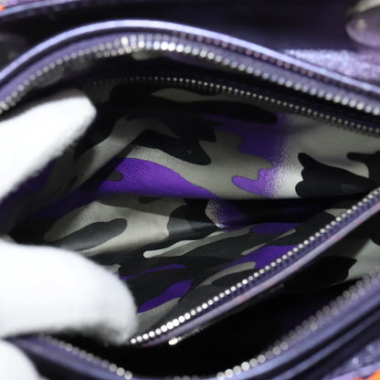 Christian Dior Lady Dior Bag Anselm Reyle Cannage Quilt Leather, PURPLE, LEATHER, Handbag
