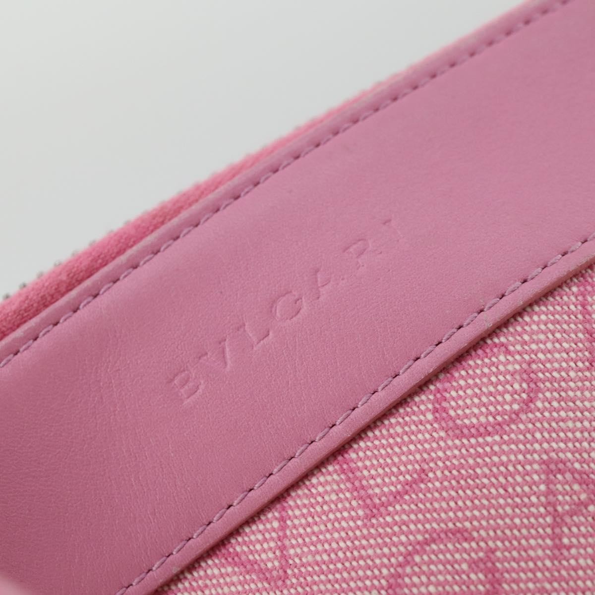 Bvlgari Logomania Shoulder Bag Canvas with Leather, Pink, Canvas, Shoulder Bag