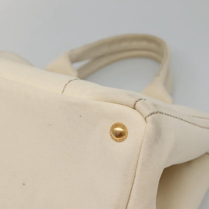 Prada Canapa Tote Canvas, White, Canvas, Tote Bag